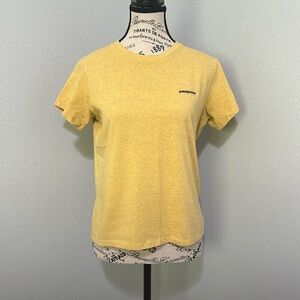 Patagonia Responsibili-Tee Graphic Tee Size Medium Yellow